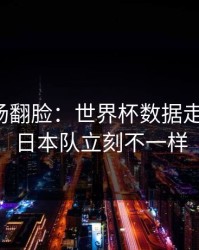 有人当场翻脸：世界杯数据走势一变，日本队立刻不一样